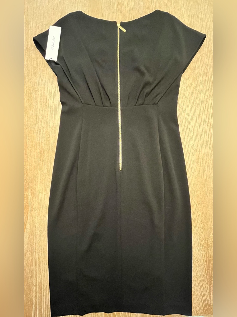 Calvin Klein Women's Boat Neck Scuba Crepe Sheath Dress Black Size 10 NWT - Picture 9 of 12